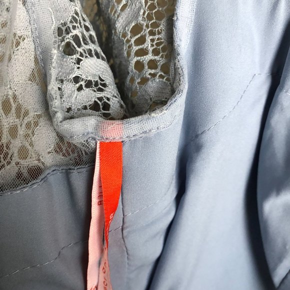 NWT Monique Lhuillier Blue Lace Tiered Dress Size 4 - Picture 10 of 12